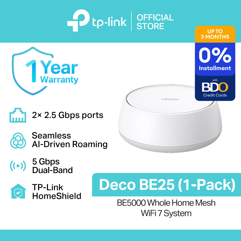 TP-Link Official Store / Deco BE25 BE5000 / 2.4GHz and 5GHz Dual-Band Whole Home Mesh Smart Access Point WiFi 7 Router - Image 3