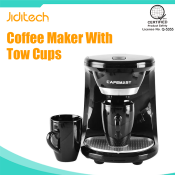Jiditech Portable Coffee Maker with Two Ceramic Cups
