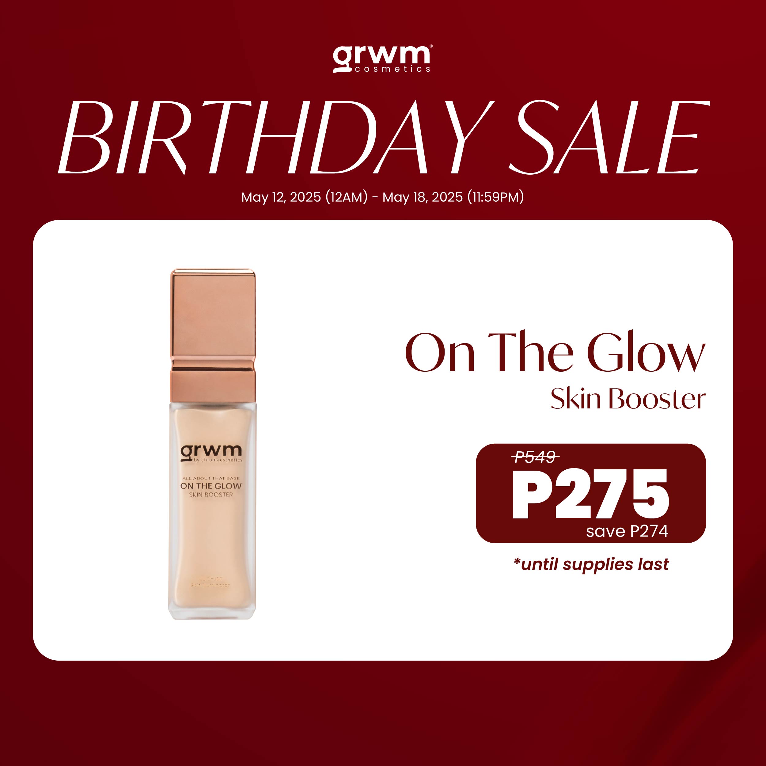 Discount on GRWM Cosmetics  shoes - SKU: GRWM Cosmetics On the Glow Skin Booster Multiuse Skin Illuminator