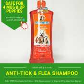 "Bearing Red Tick & Flea Shampoo for Dogs with Odor"