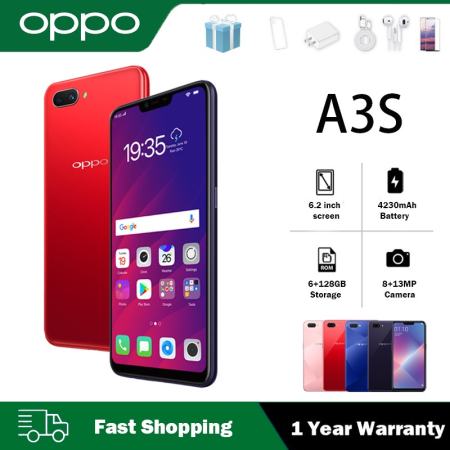 OPPO A3S 6GB+128GB Android Smartphone - Full Screen Gaming Phone