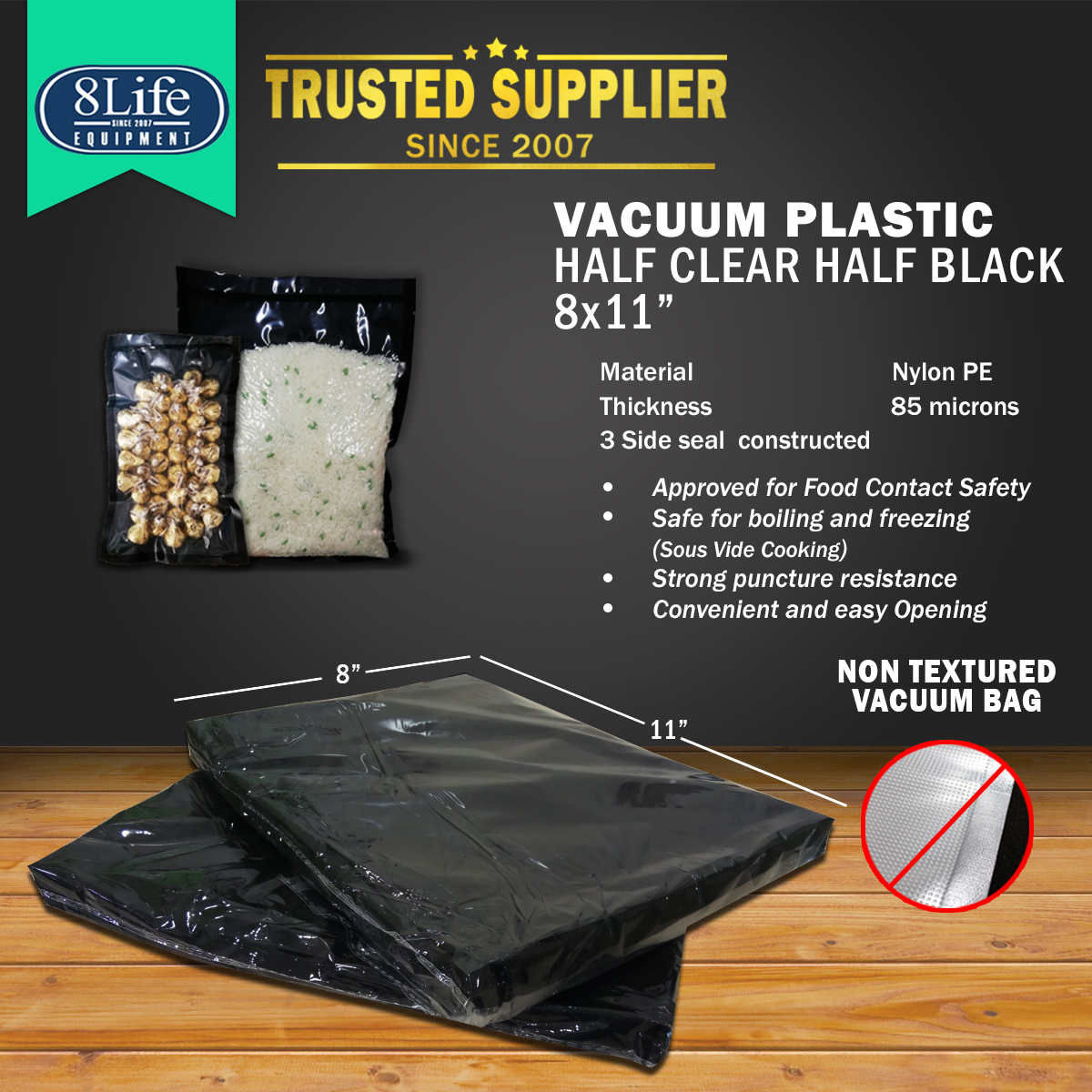 Buy 10 x 12 3mil Clear Sous Vide Vacuum Bags - 1000pk (BA3-1012)