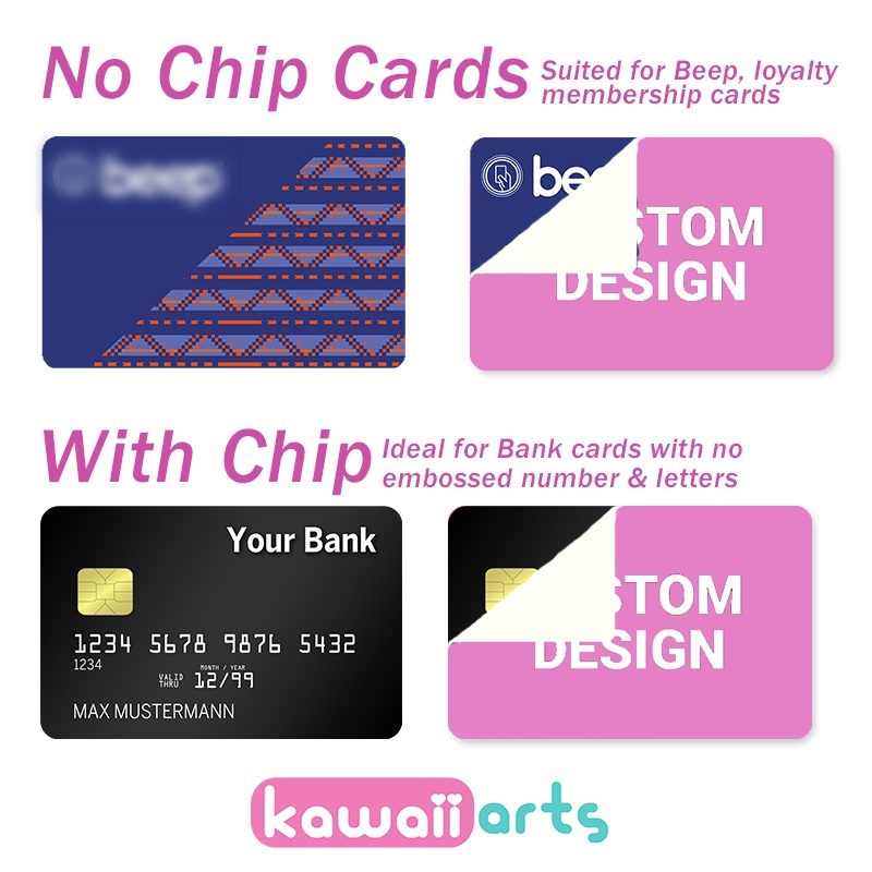 Personalized / customized Skins for your atm, debit, credit, beep,  membership, ID cards