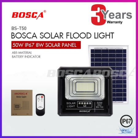 BOSCA Solar LED Flood Light - 3 Year Warranty