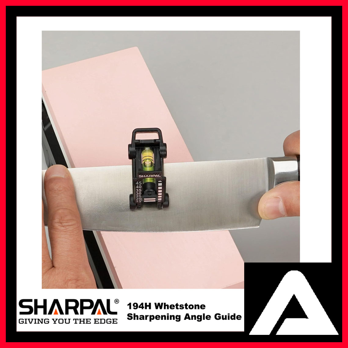 SHARPAL 194H Whetstone Knife Blade Sharpener Sharpening Stone Angle Guide,  Chisel/Plane Iron Blade Honing Guide, Knife Edge Angle Finder, Sharpening
