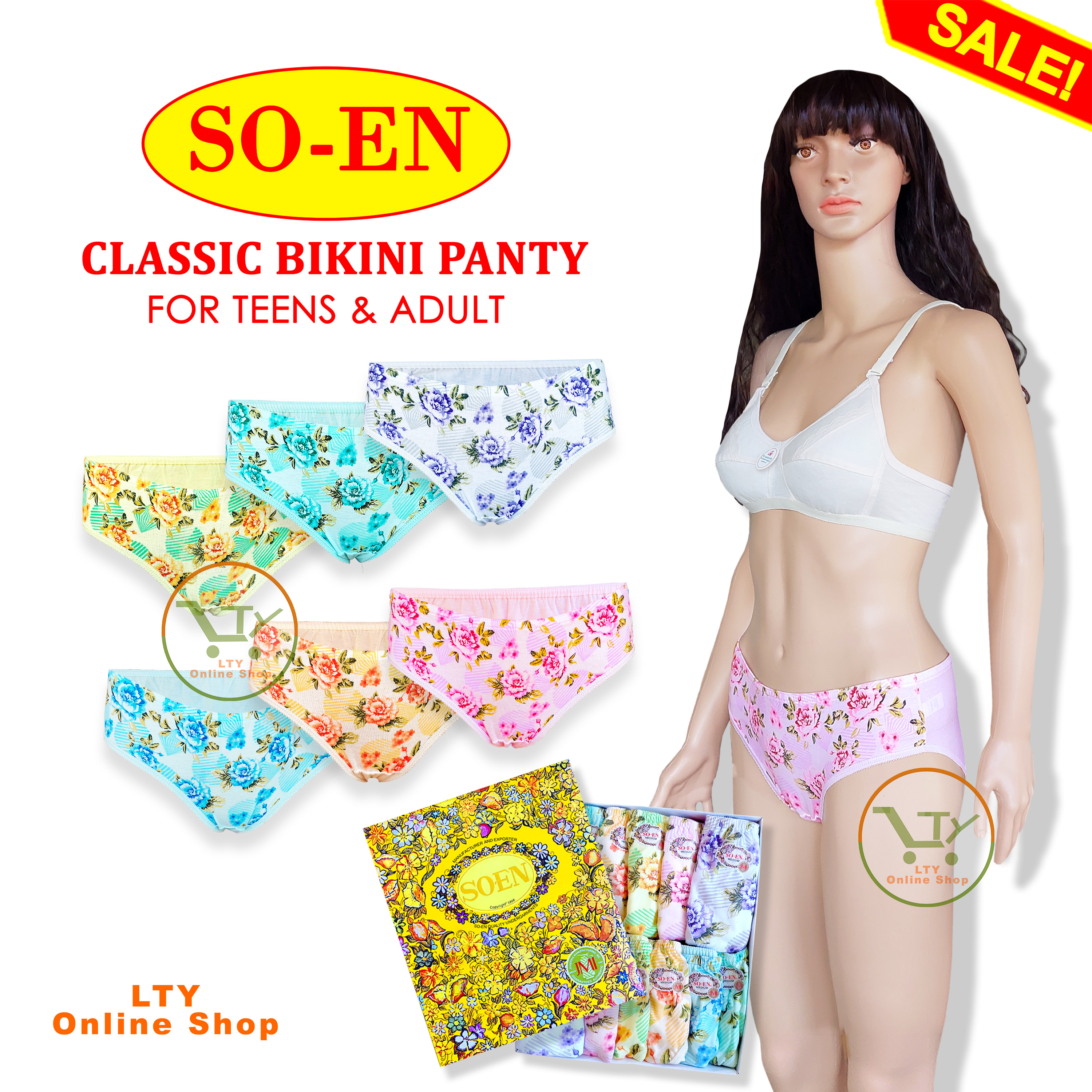 SOEN PANTY WOMEN ORIGINAL PER PIECE So-En Bikini Underwear Cotton