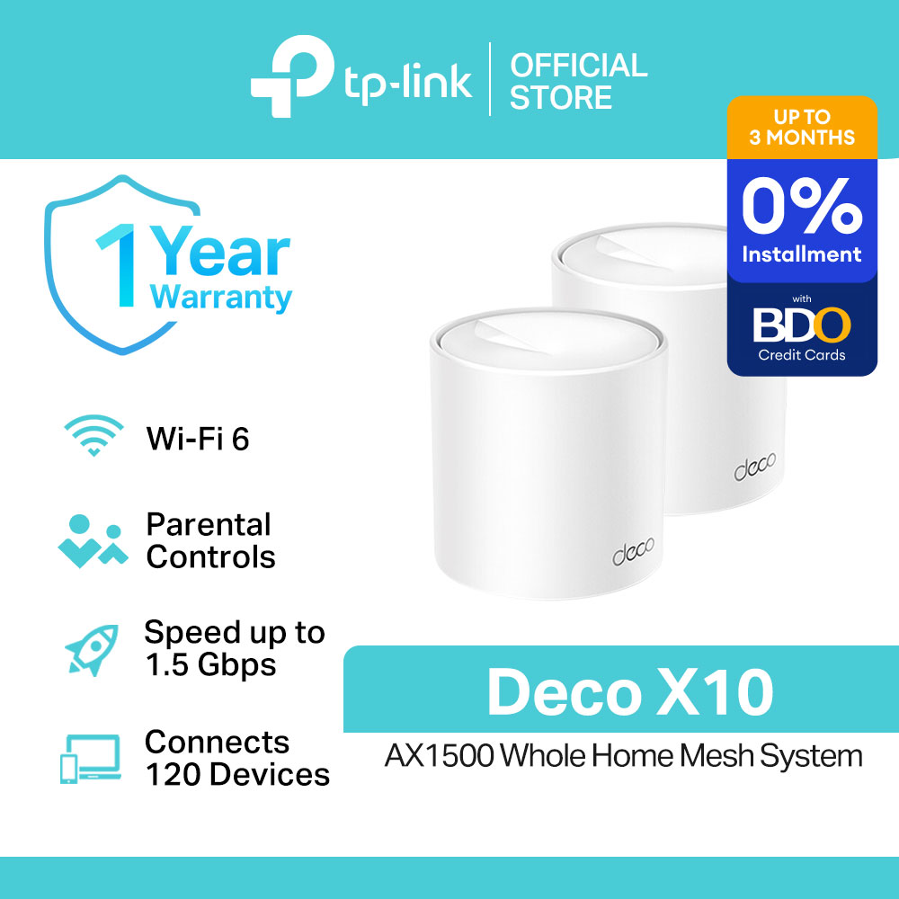 TP-Link Official Store / Deco X10 AX1500 / Up to 1500 Mbps Dual Band WiFi 6 Whole Home Mesh Smart Access Point Fiber Extender Wireless Internet Router - Image 3