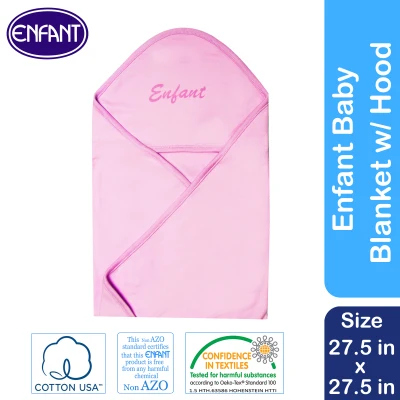 Enfant 100% Cotton Baby Newborn Receiving Blanket with Hood (White pink blue green yellow ) (2)