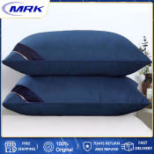 MRK Queen Size Down Filled Cotton Pillow for Adults