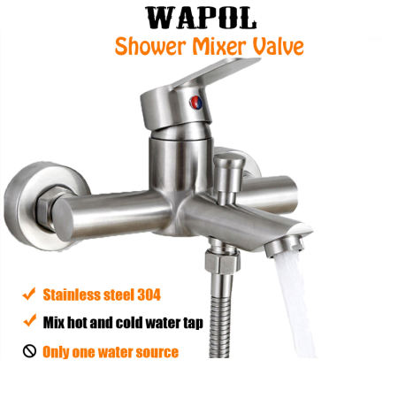 Wapol Hot & Cold Shower Head Set with Hose