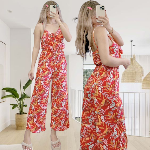 HIGH QUALITY FLORAL JUMPSUIT FOR WOMEN Summer Outfit Floral For