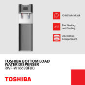 Toshiba Black Bottom Loading Water Dispenser