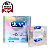 DUREX Invisible Extra Thin Condoms, 3 Pack