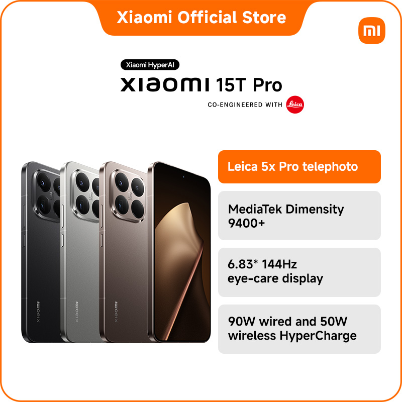 Xiaomi 15T Pro 12+256/12+512GB | Leica 5x Pro telephoto camera | MediaTek Dimensity 9400+ | 24-month quality assurance, one free screen replacement within 6 months Presyo 37,999 Piso*Libreng Shipping