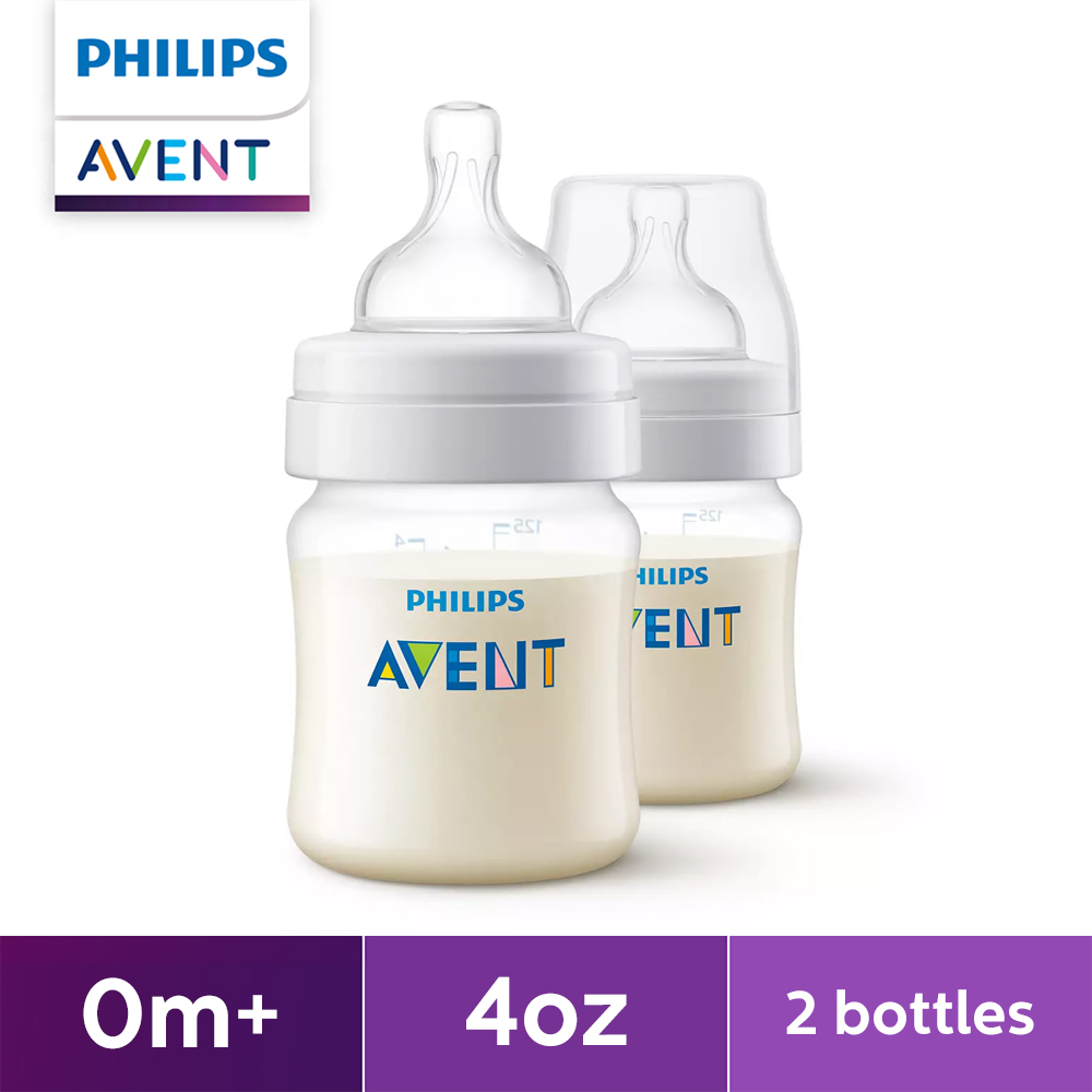 Philips AVENT 4oz Anti-colic Baby Bottle, 2-pack