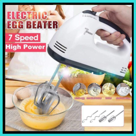 7-Speed Electric Hand Mixer - Portable Professional Baking Tool