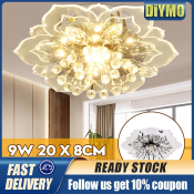 Modern Crystal LED Ceiling Light Chandelier for Living Room Decor