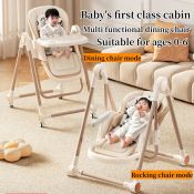 2-in-1 Rocking High Chair with Removable Tray for Babies