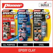 Pioneer Epoxy Clay All Purpose / Steel / Aqua - 25g / 50g