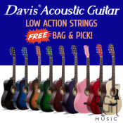 Davis Acoustic Guitar with Free Bag and Pick