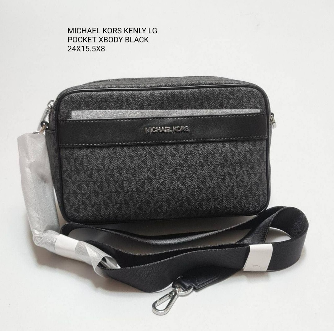 MICHAEL KORS KENLY LG POCKET XBODY BLACK MULTI  Michael kors, Michael kors  bag, Large crossbody bags