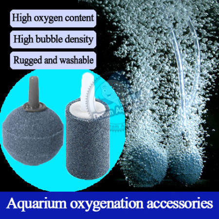 Bubble-Producing Aquarium Air Stone with Silicone Hose - 