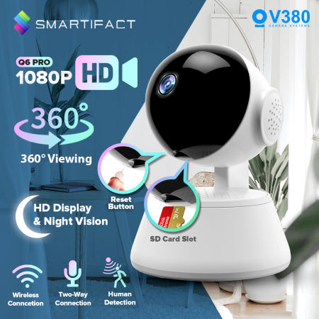 V380 Q6 Pro WiFi CCTV Camera with Two-way Audio