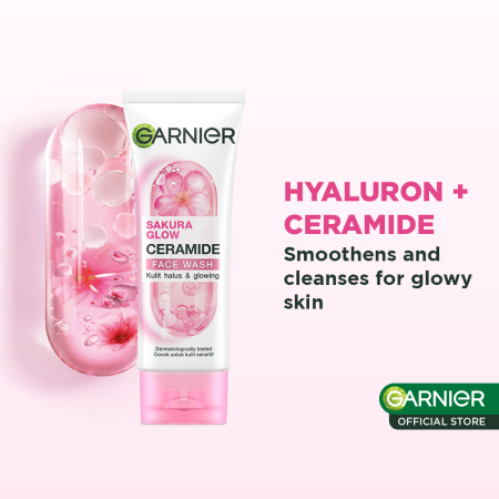 Garnier Sakura Glow Cleansing Foam - Glass Skin Cleanser