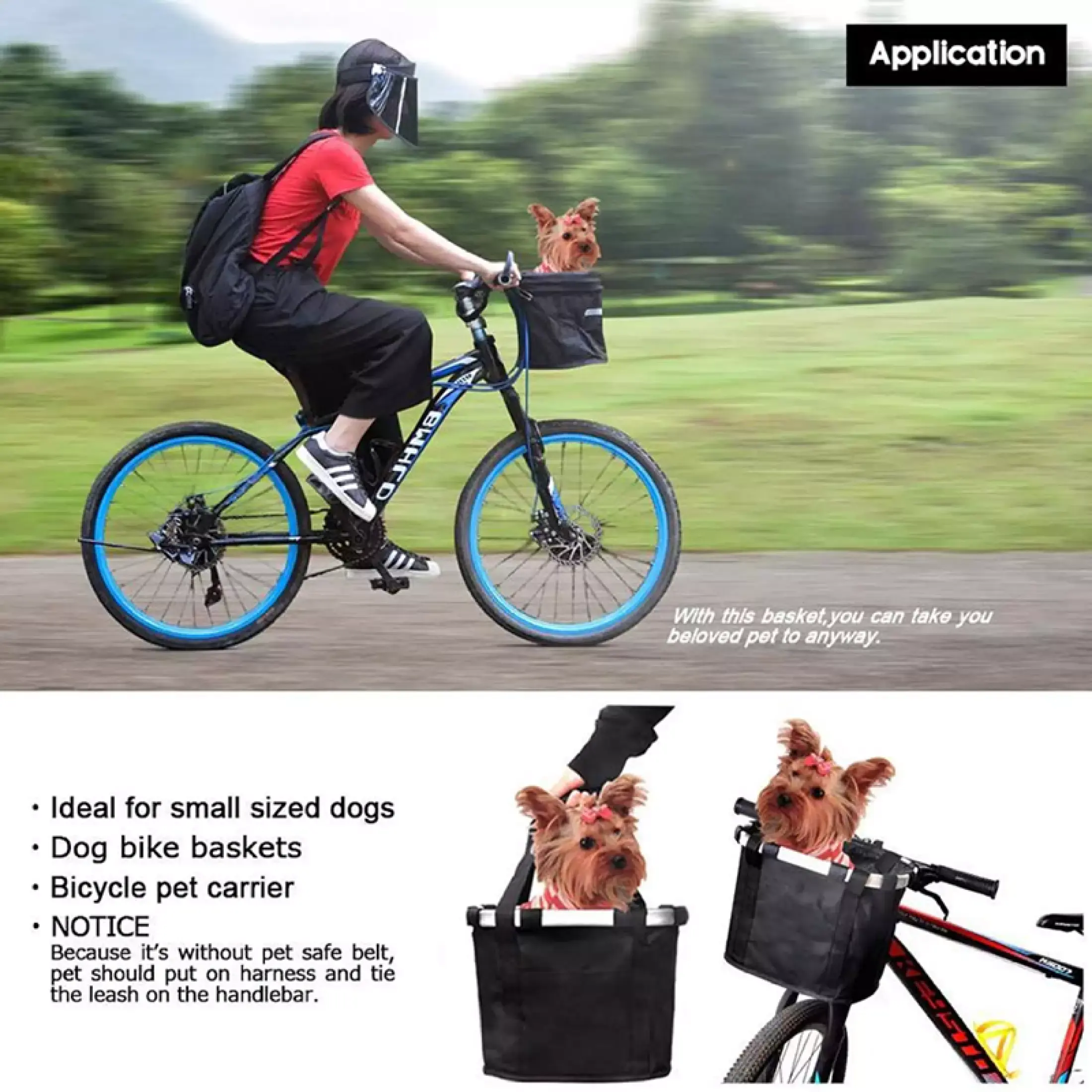 bike front basket for dog