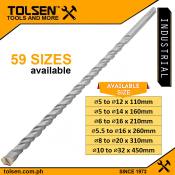 Tolsen SDS Plus Hammer Drill Bits Metric  Industrial Grade