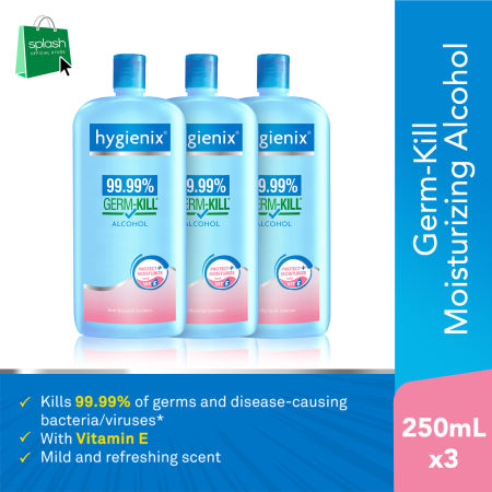 Hygienix Germ Kill Alcohol with Moisturizer 250mL set of 3