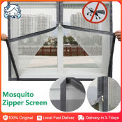 Mosquito-Proof Zipper Window Net by Self-Adhesive Curtain Net