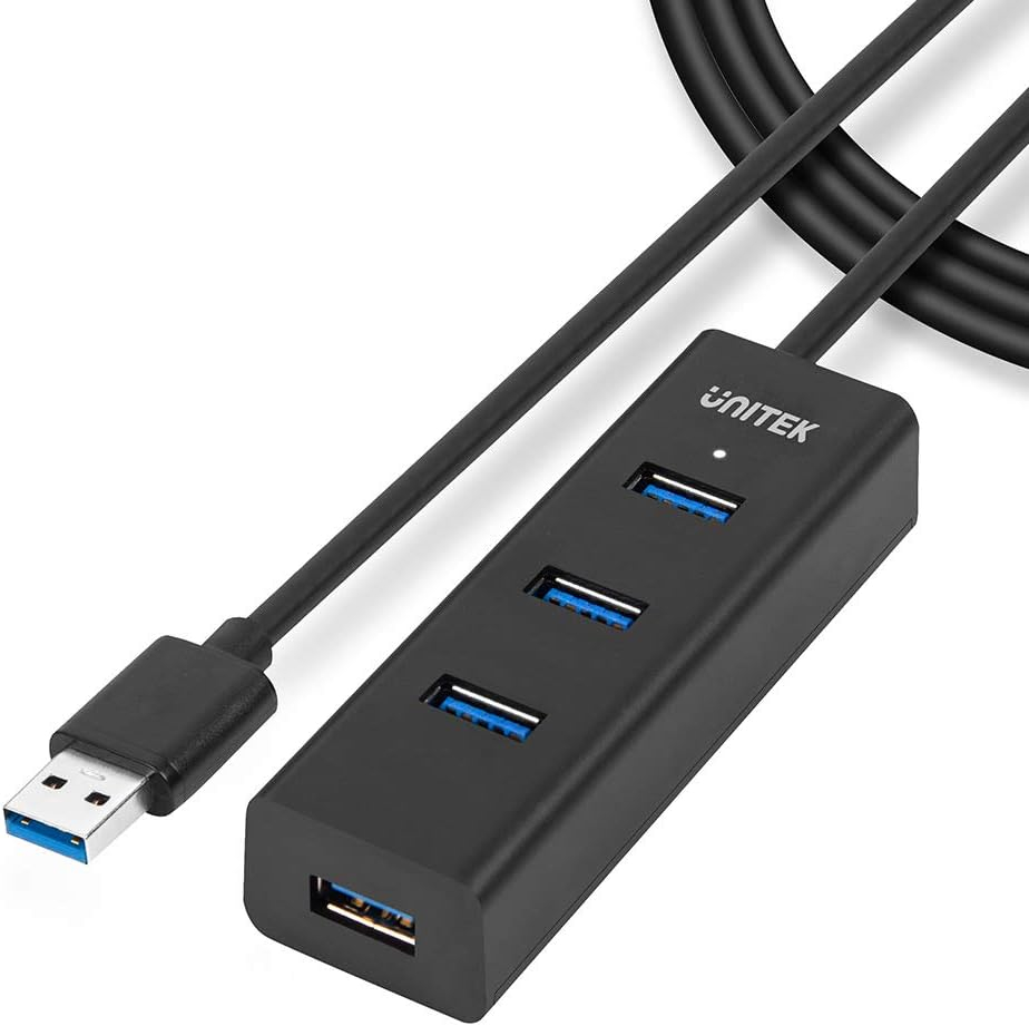 Unitek 4-Port USB 3.0 Hub, 4 Ft Long Cable USB Extension Multiple Port  Splitter with Micro USB Charging Port Compatible for Windows PC, Laptop,Flash  Drive,Wireless Mouse Keyboard (Support Charging) 