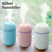 Portable USB Air Humidifier with LED Lights and Aromatherapy