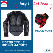 DWELLSPRING SHOP Motorcycle Riding Jacket with Chest Body Armor