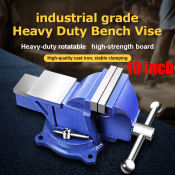 Heavy Duty Steel Bench Vice with 360° Swivel Base