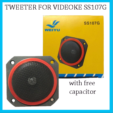 Weiyu Speaker Tweeter Subwoofer SS107G Red Black with Free Capacitor