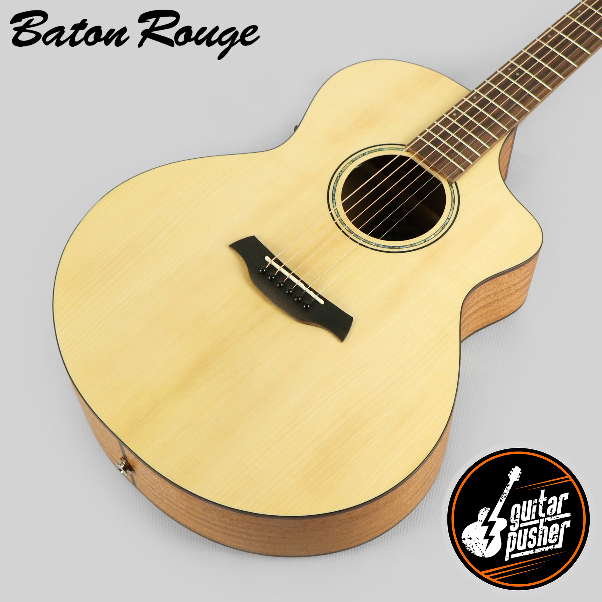 Baton Rouge AR21C/ACE Solid Top Grand Auditorium Acoustic Guitar with –  GuitarPusher