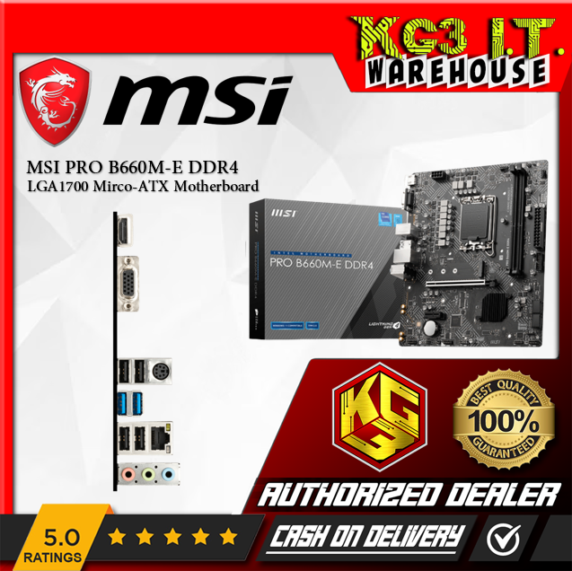 MSI PRO B660M-E DDR4 LGA1700 Mirco-ATX Motherboard | Lazada PH