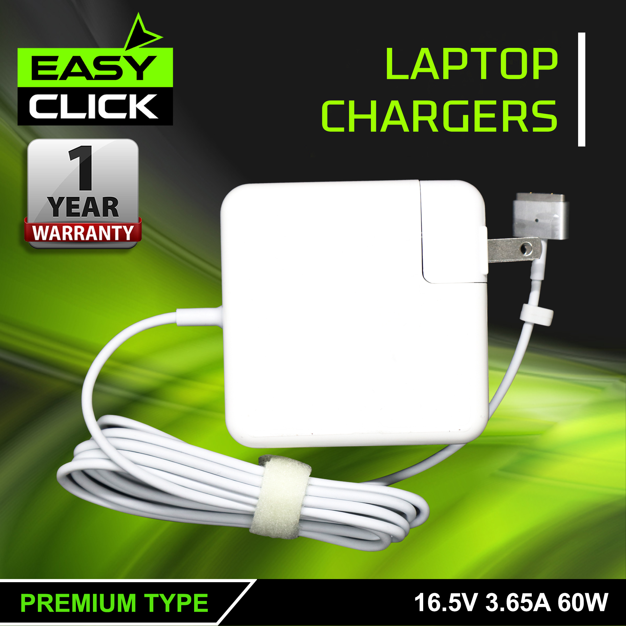 60W MagSafe L Laptop Power Adapter Charger for MC