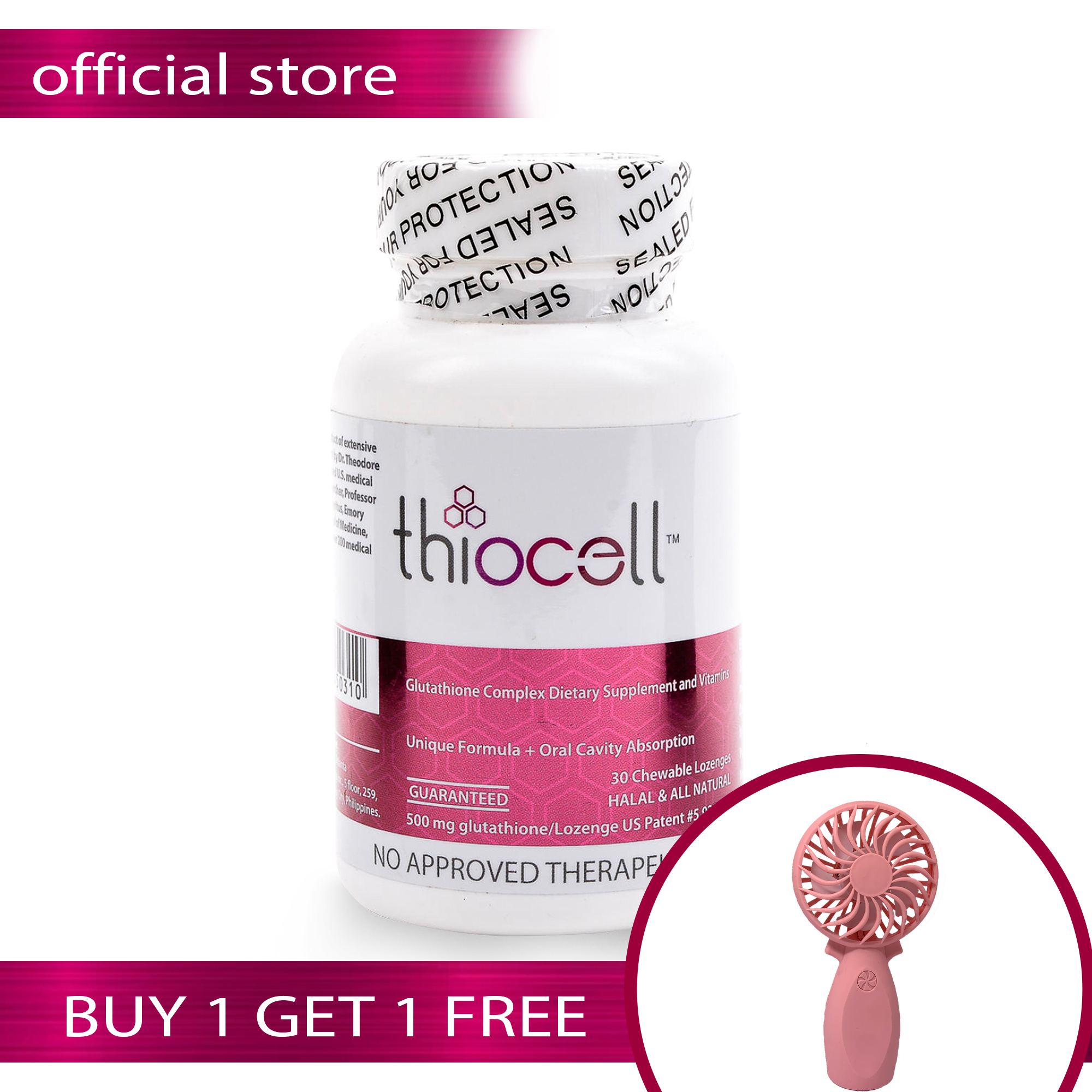 Thiocell Glutathione Lozenges Guaranteed 500 mg with Selenometathionine  Vitamin C Vitamin D Vitamin E and Grapeseed Extract