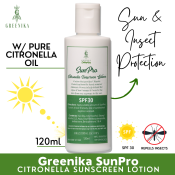 Greenika SunPro Sunscreen Citronella Lotion - 24 Hour UV Protection