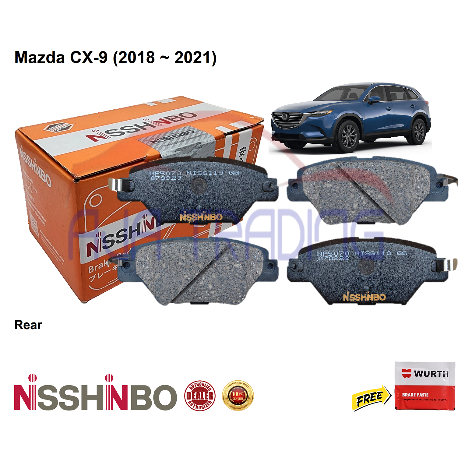 280mm Brake Rotors Detroit Axle Front Brake Rotors & Ceramic Pads Kit For 2014-2018 Mazda 3 & CX-3 - 280mm Vented Discs Brake Discs, Rotors & Hardware For Mazda 3