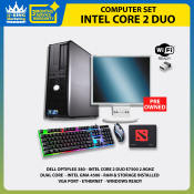 Computer Set Dell Optiplex / Intel Core 2 Duo E7500 2.9Ghz / 4Gb Ram 250Gb Hdd / Vga Port / Wifi / Cpu & Complete Set Available