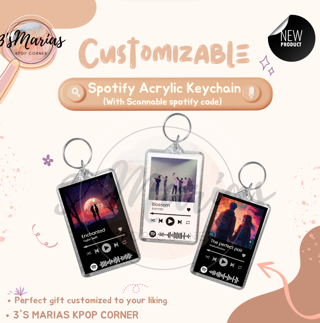 Personalized Keychain Keychain With Spotify Code Spotify Code