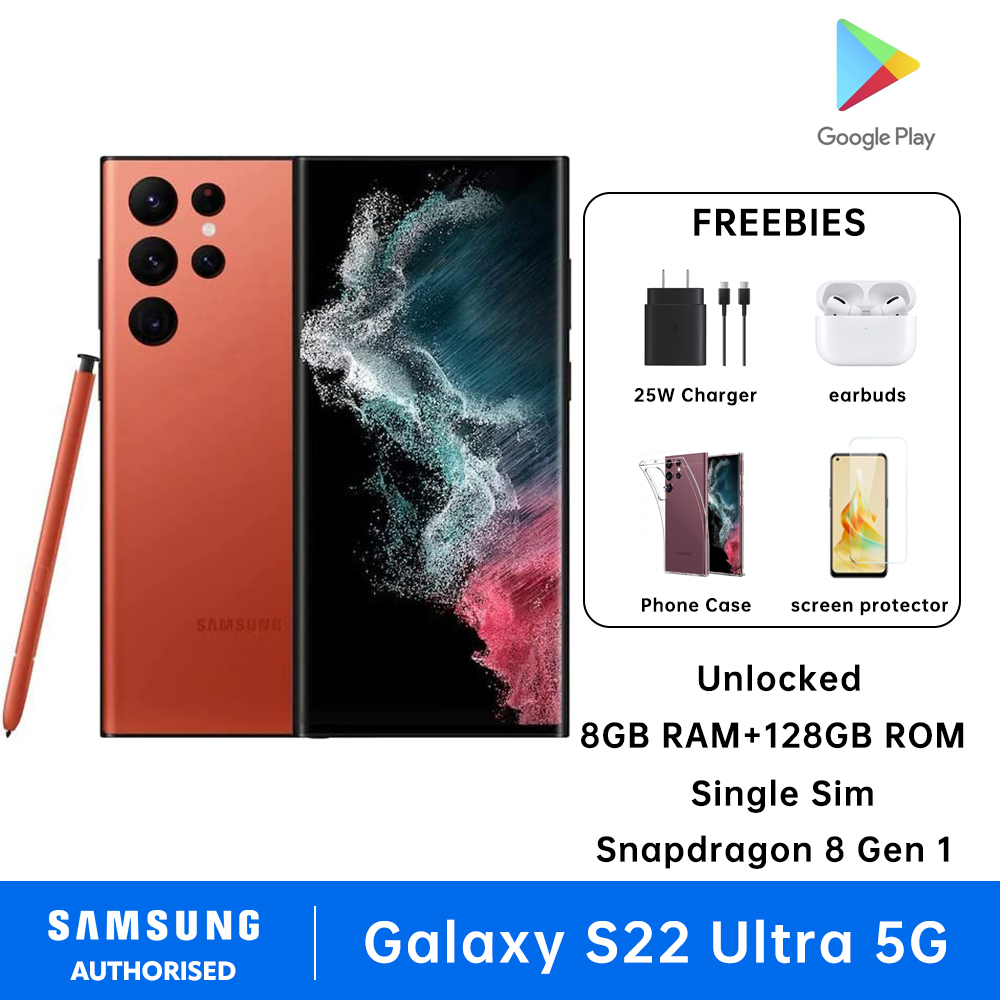 Samsung Galaxy S22 Ultra 5G Smartphone Single Sim 8GB RAM + 128GB ROM Factory Unlocked Snapdragon 8 Gen 1 Cellphone 5000 mAh - Image 3