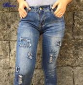 Stretchable Denim MidWaist Skinny Jeans for Women by KF