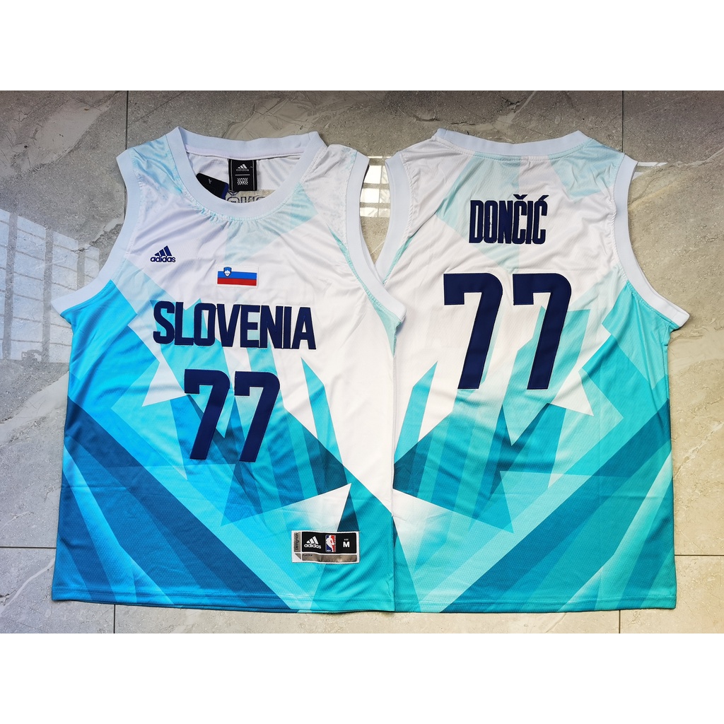 Basketball Jerseys SLOVENIJA 77 Doncic Jersey Embroidery Sewing Outdoor  Sportswear Hip-hop Blue Jersey : Clothing, Shoes & Jewelry 