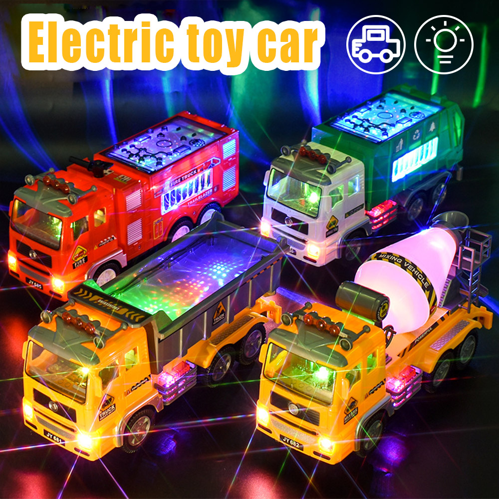 Electric Fire Truck Policecar Transporter Mixer Truck Toy Big Size 
