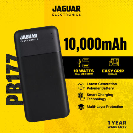 JAGUAR ELECTRONICS PB177 10000mAh Power Bank Dual USB Output